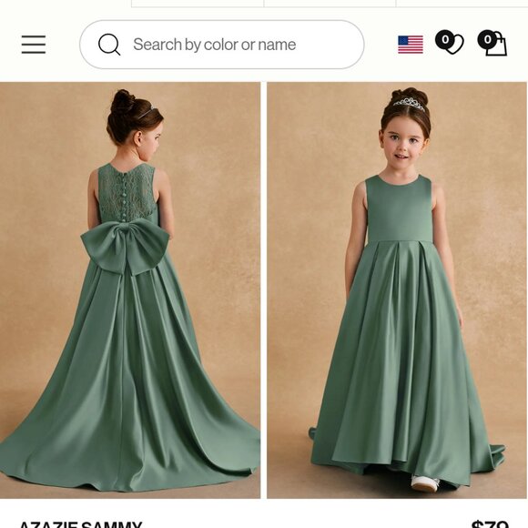 Azazie flower girl dress - Picture 1 of 2